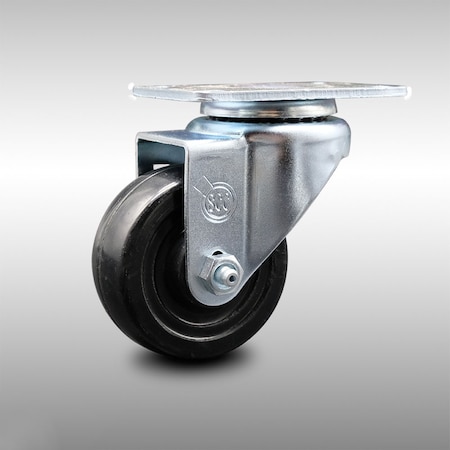 Service Caster 3 Inch SS Hard Rubber Wheel Swivel Top Plate Caster SCC-SS20S314-HRS
